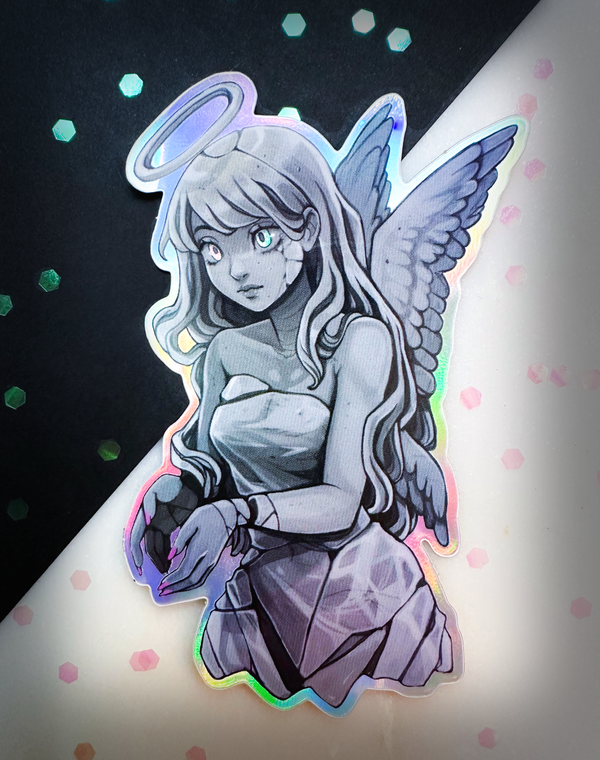 Cemetary Angel Holographic Sticker