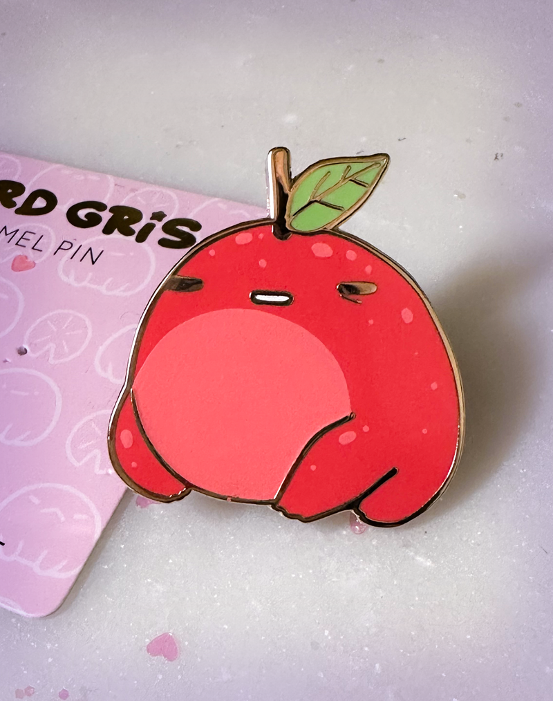 Apple Frog Enamel Pin