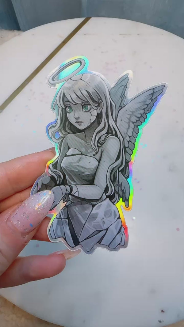 Cemetary Angel Holographic Sticker