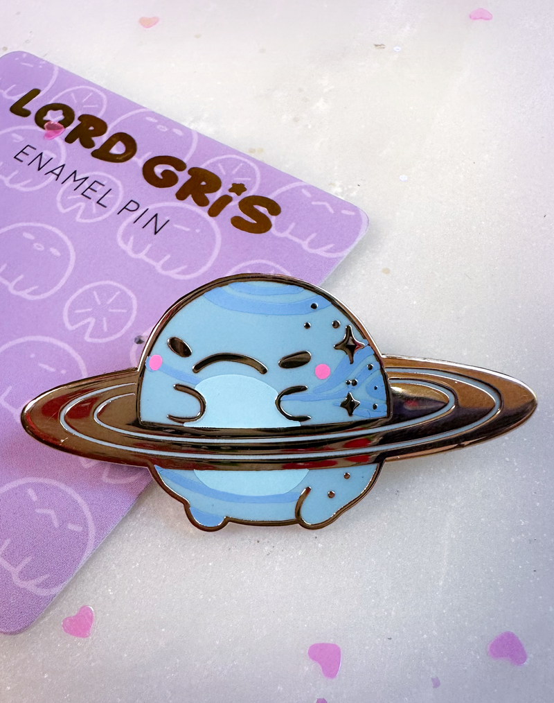 Saturn Frog Enamel Pin