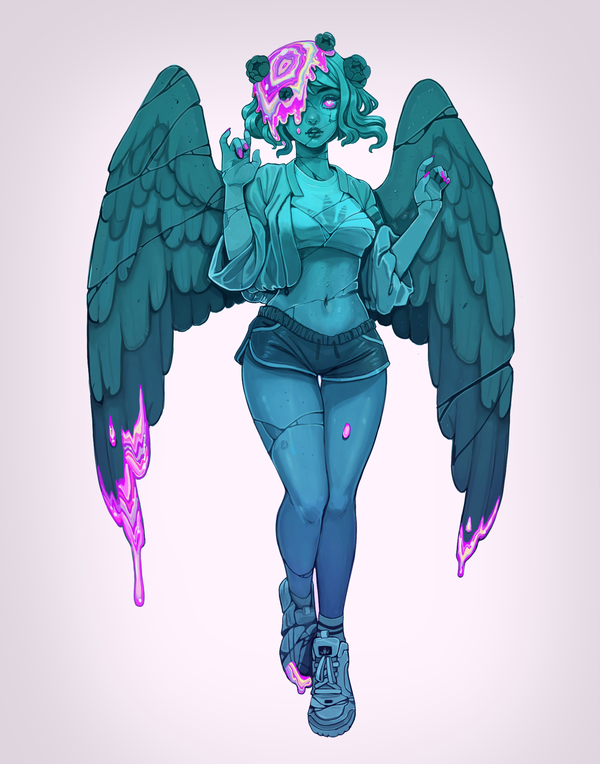 Concrete Angel Holographic Print