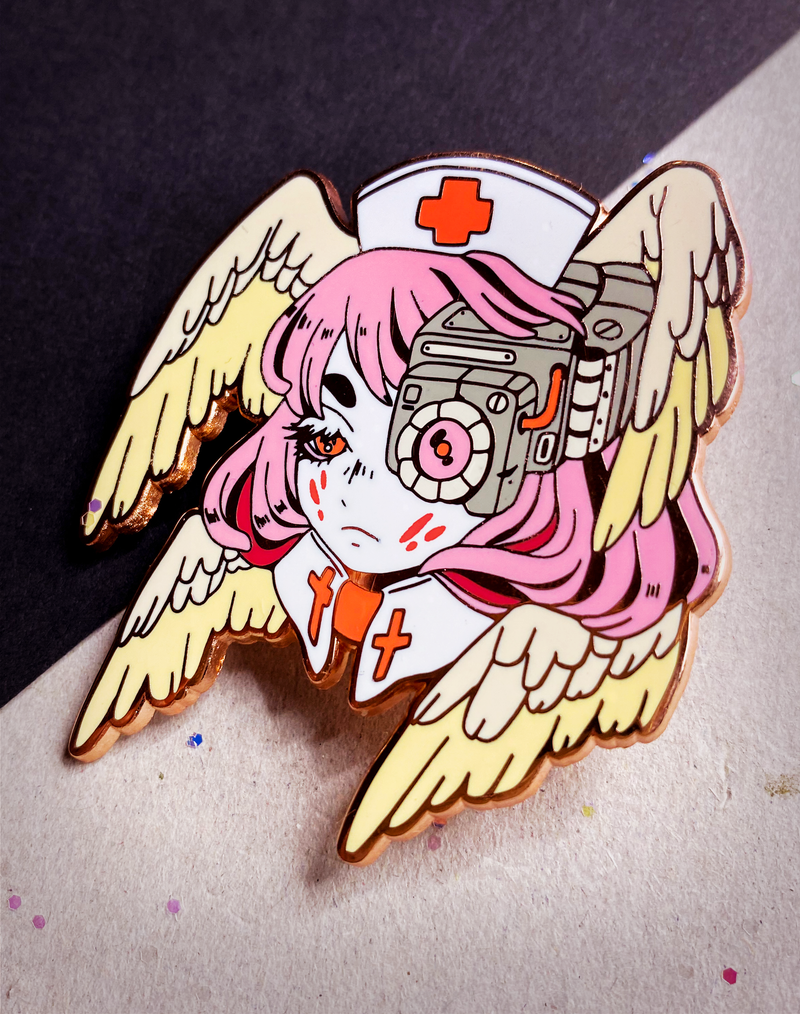 Mecha Angel Hard Enamel Pin