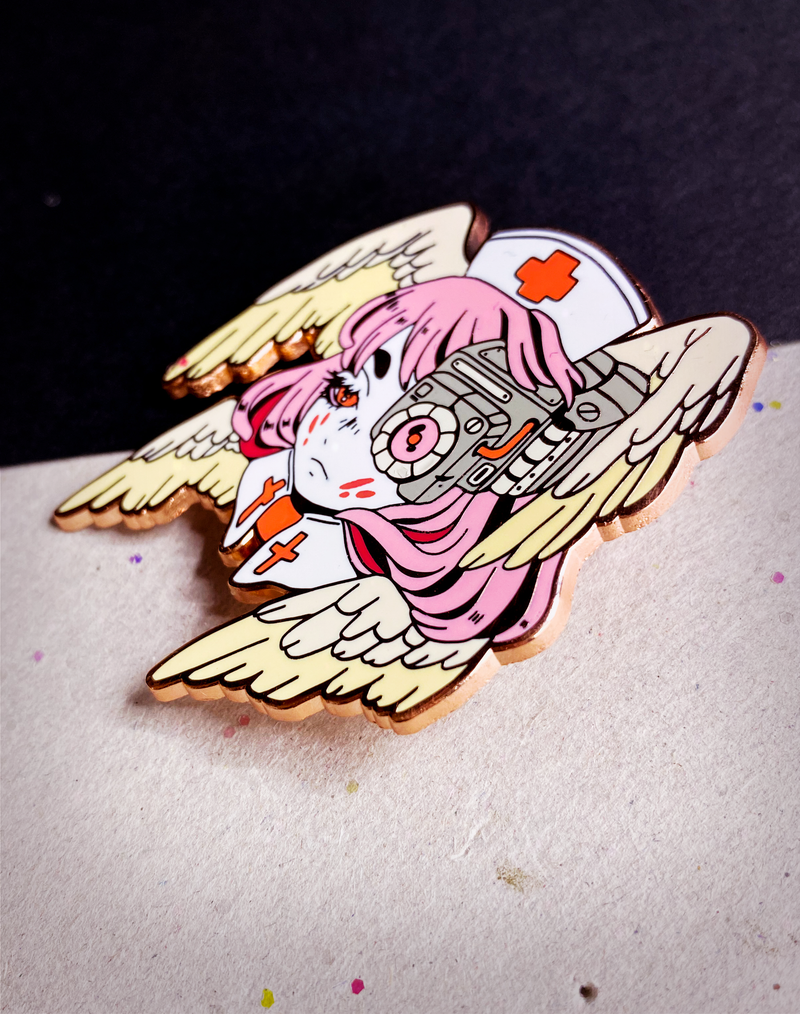 Mecha Angel Hard Enamel Pin