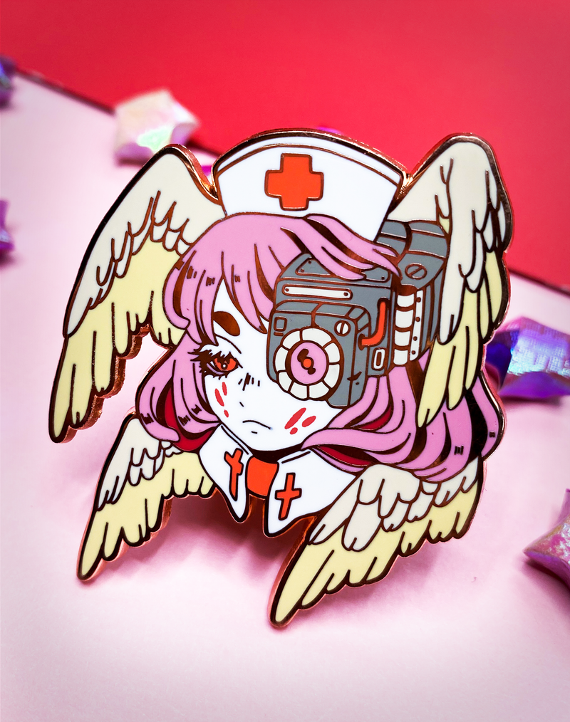 Mecha Angel Hard Enamel Pin