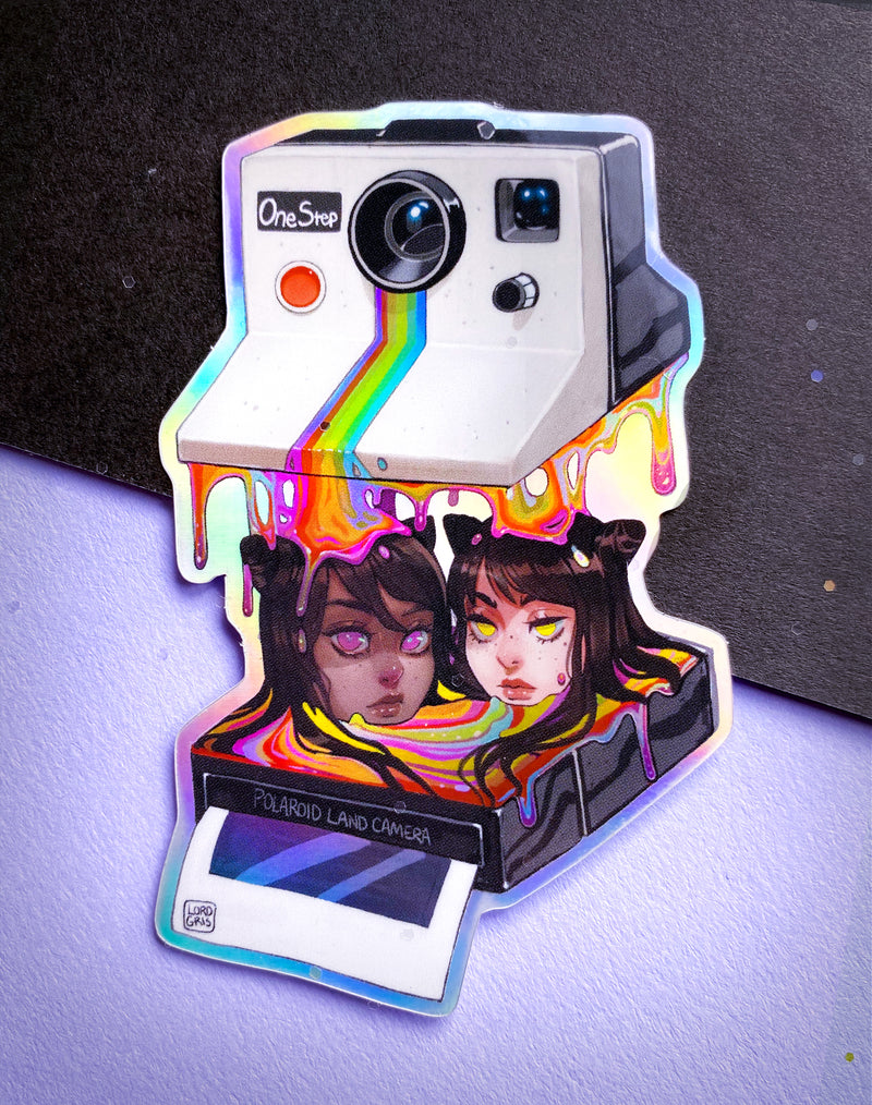 Isometric Holographic Sticker Set