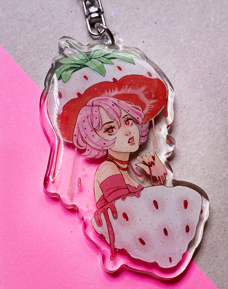 Pineberry 3" Acrylic Charm